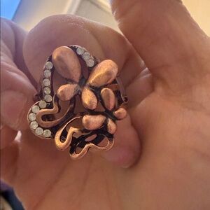 Copper butterflies ring NWOT